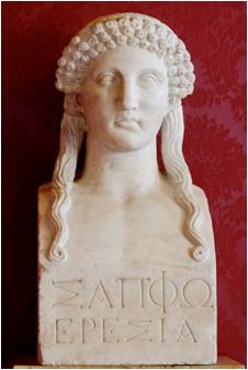 Roman bust of Sappho. Capitoline Museum, Rome.